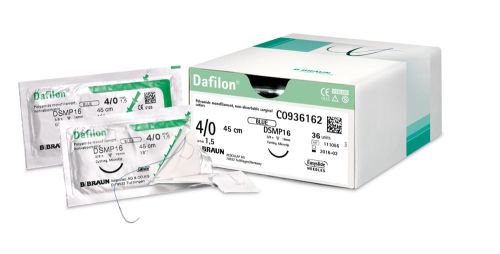 Braun szycie Dafilon Nici chirurgiczne niewchłanialne 5-0 DS16 75 cm 1 szt.