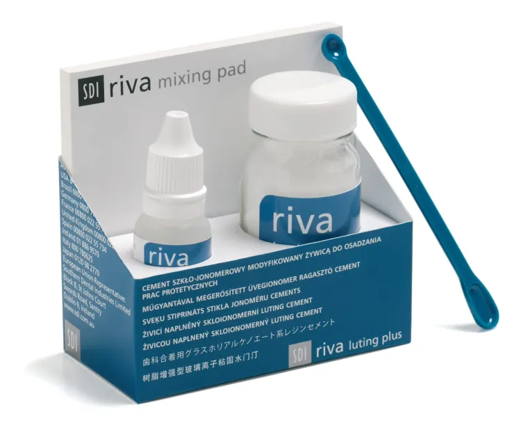 SDI Riva Luting Plus Proszek 25 g + Płyn 10 g - Chemoutwardzalny cement glasjonomerowy modyfikowany żywicą