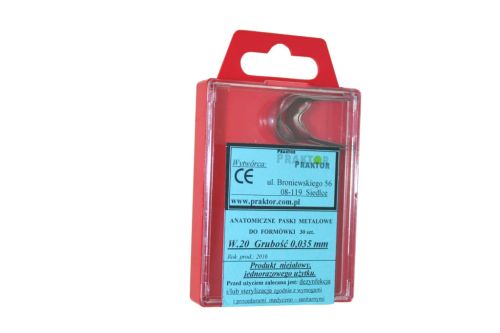 praktor Anatomiczne paski metalowe do formówki Wzór 20 0,035