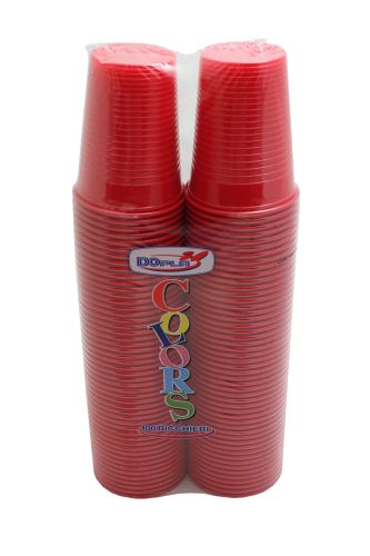 dopla czerwone kubki jednorazowe plastkiowe