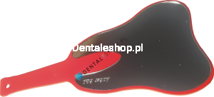 Tooth-shaped mirror Red 14x27 cm