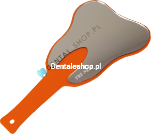 Tooth-shaped mirror Orange 14x27 cm