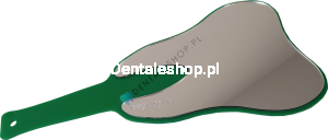 Tooth-shaped mirror Green 14x27 cm