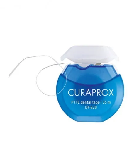 Curaprox DF 820 taśma dentystyczna z teflonem 35 m