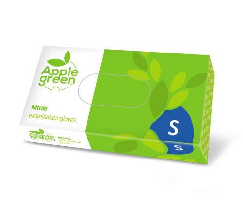 Doman Apple Green rękawiczki nitrylowe bezpudrowe w kolorze jabłuszka