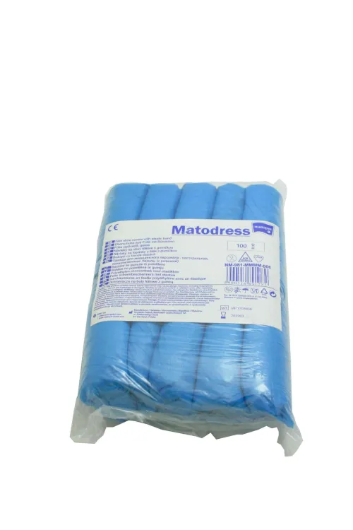 Ochraniacze na buty foliowe z gumką 50 par (100 szt.) - Matodress matopat pokrowce na buty (NM-981-MMMM-066)