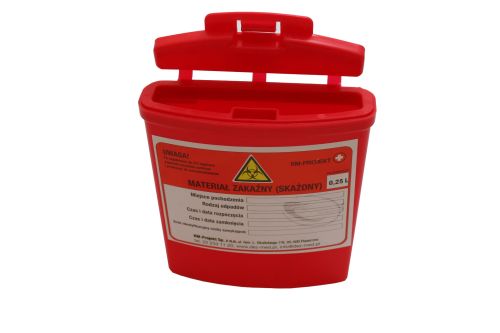 Pojemnik na odpady medyczne (skażone) 0,25 l kmprojekt