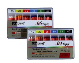 Taper 0,4 Gutaperčové čepy 60 ks - Přesné laserem kalibrované dělené čepy