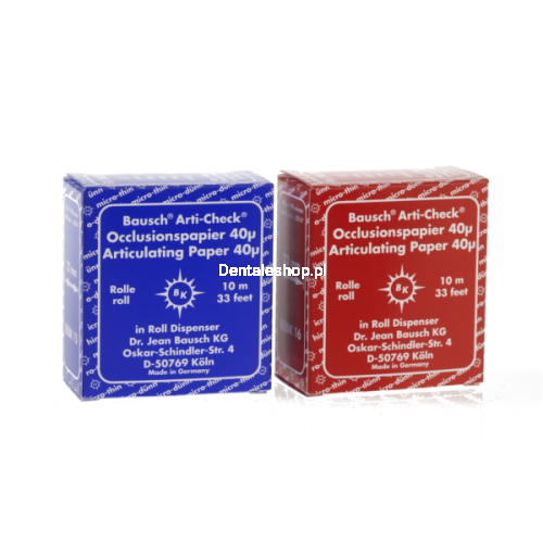 Bausch BK1031 Kalka artykulacyjna 40µ rolka 16mm, 15m niebieska.